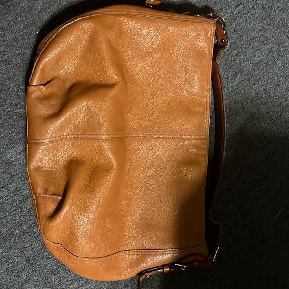 Lauren Ralph Lauren Brown Leather Tote Bag